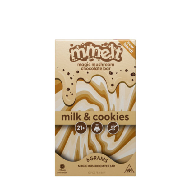 Mmelt Magic Mushroom Chocolate Bar - Milk & Cookies Mmelt Magic Mushroom Chocolate Bar - Milk & Cookies