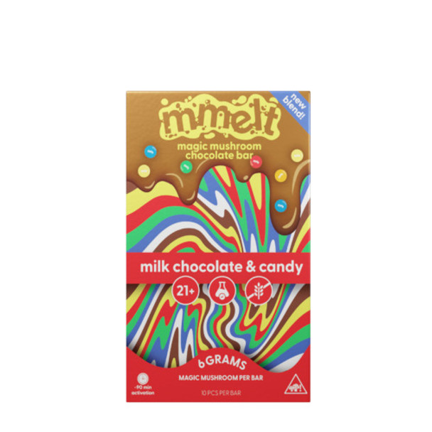 Mmelt Magic Mushroom Chocolate Bar - Milk Chocolate & Candy Mmelt Magic Mushroom Chocolate Bar - Milk Chocolate & Candy