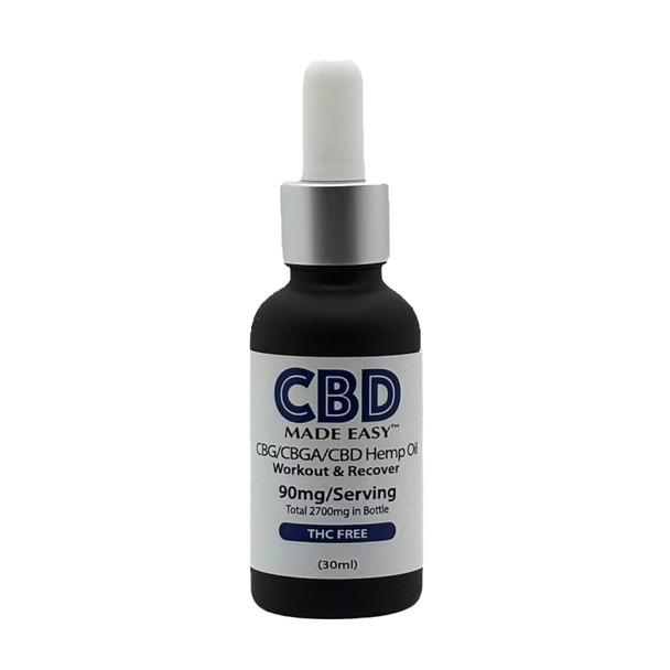 CBD Made Easy Workout & Recover CBG + CBGA + CBD Hemp Oil