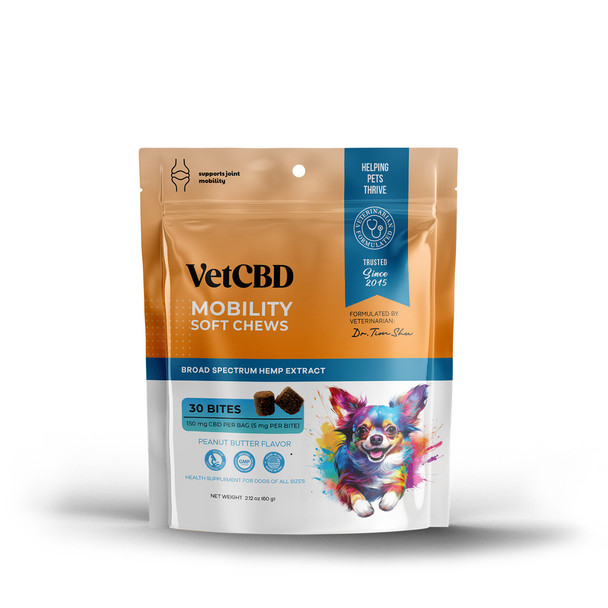 VetCBD Broad Spectrum CBD Mobility Dog Soft Chews - 30 Count