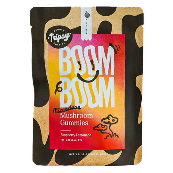 Tripsy Boom Boom Microdose Mushroom Gummies - Raspberry Lemonade Front