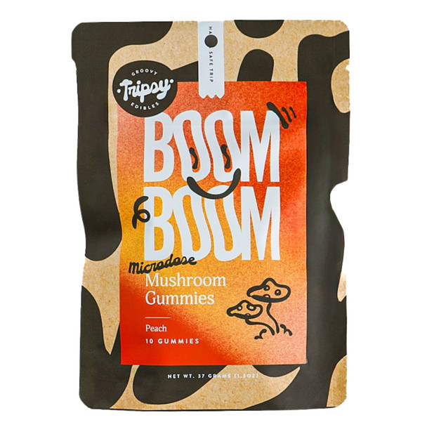 Tripsy Boom Boom Microdose Mushroom Gummies - Peach Front