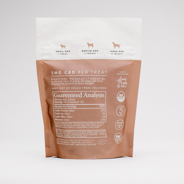 deVINE Calm Canine CBD Treats - Back