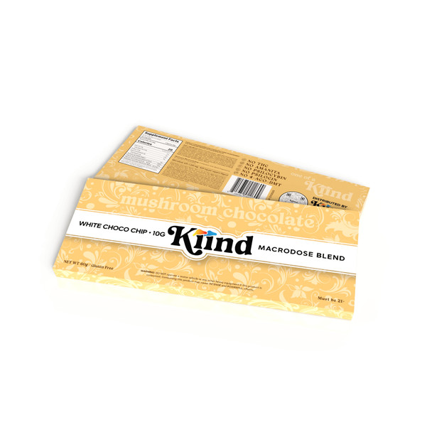 Kiind Mushroom Macrodose Blend Chocolate Bar - White Choco Chip