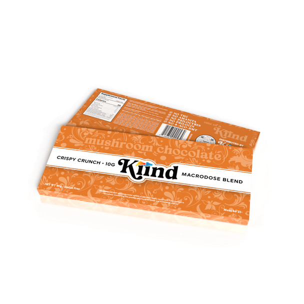 Kiind Mushroom Macrodose Blend Chocolate Bar - Crispy Crunch