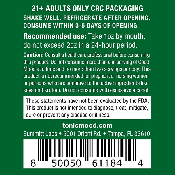 Good Mood Kava + Kratom Extract Shot - Information