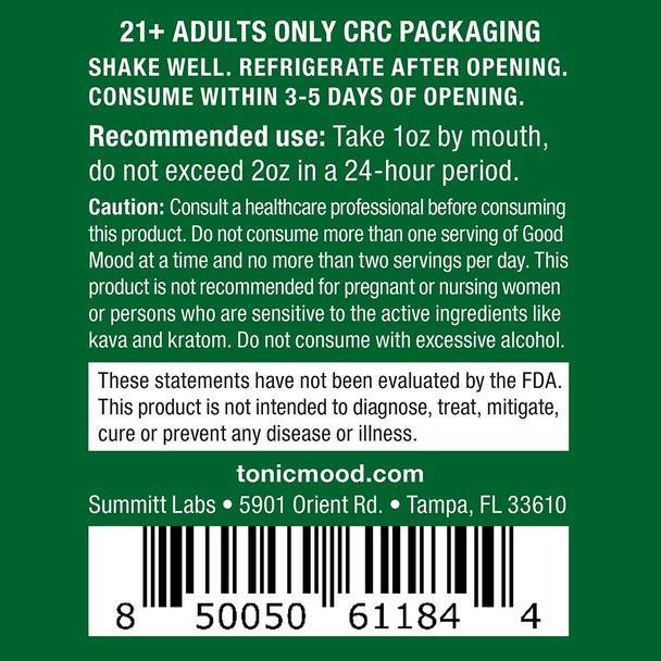 Good Mood Kava + Kratom Extract Shot - Information
