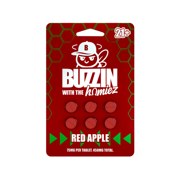 Buzzin with the Homiez Proprietary Botanical Extract Tablets - Red Apple