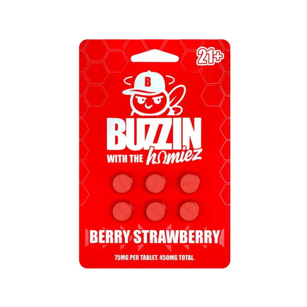 Buzzin with the Homiez Proprietary Botanical Extract Tablets - Berry Strawberry