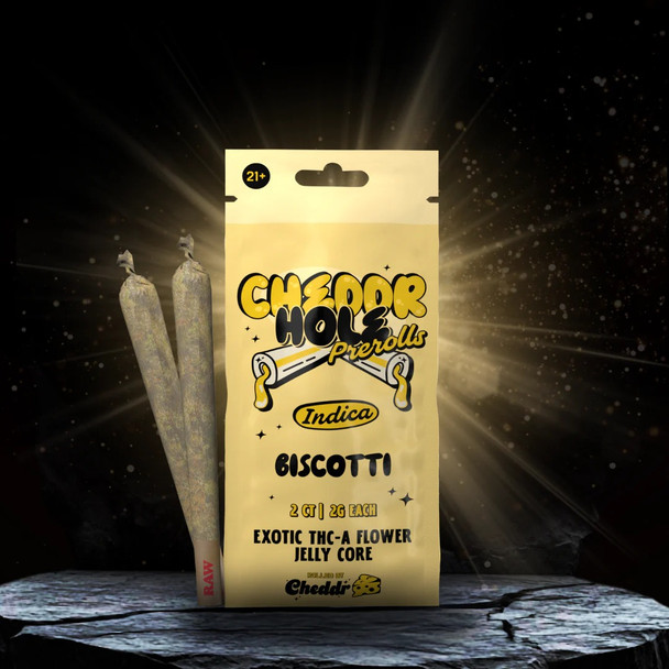 Cheddr Hash Holes Exotic THCA Flower Pre-Rolls - Biscotti