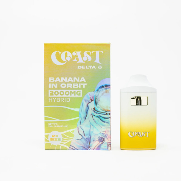 Coast Delta 8 THC 2G Disposable Vape Pen - Banana in Orbit