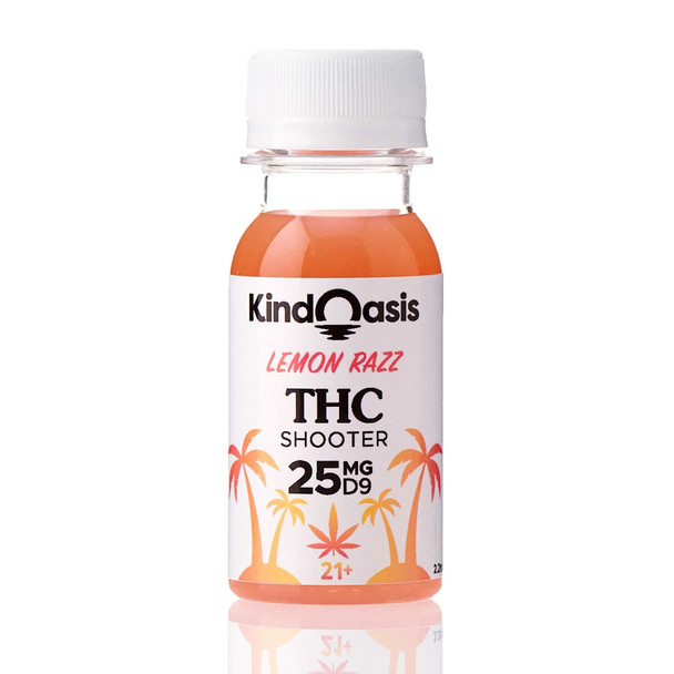 Kind Oasis Delta 9 THC 25mg Shooter Drink - Lemon Razz Single