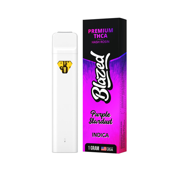 Blazed Hash Rosin THCA 1G Disposable Vape Pen - Purple Stardust