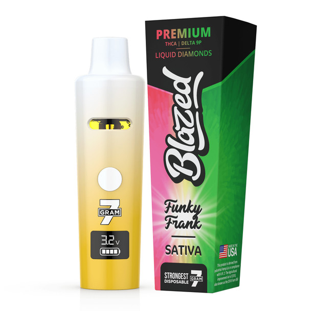 Blazed Liquid Diamonds THCA + Delta 9P 7G Disposable Vape Pen - Funky Frank