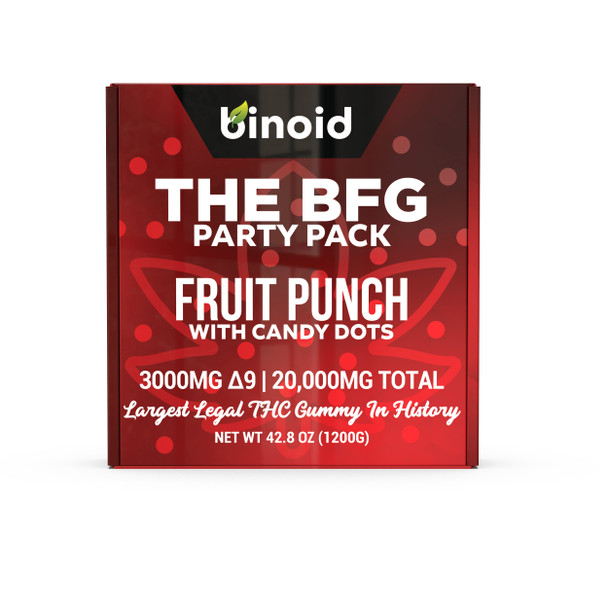 Binoid D9 + D8 THC The BFG Party Pack Giant Gummy with Candy Dots - Fruit Punch