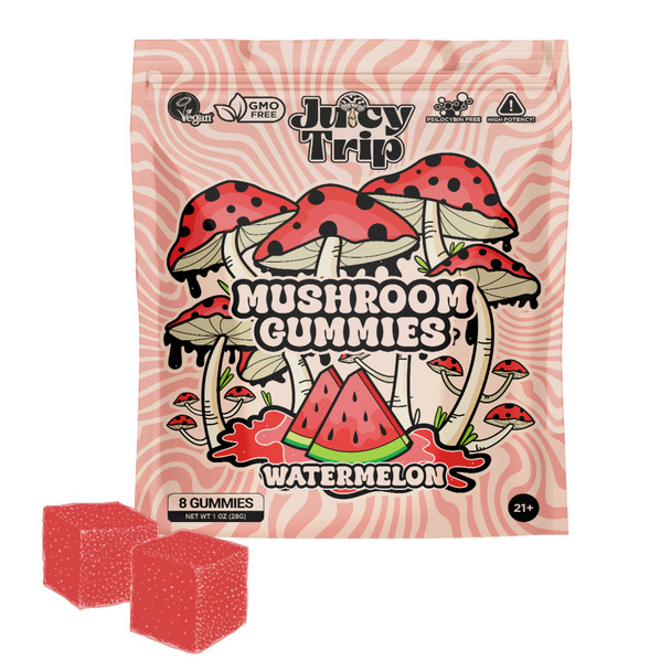 Juicy Trip Nootropic Blend Mushroom Gummies - Watermelon Front