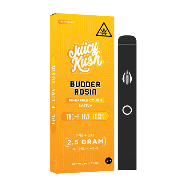 Juicy Kush THC-P Budder Live Rosin 2.5G Disposable Vape Pen - Pineapple Cough