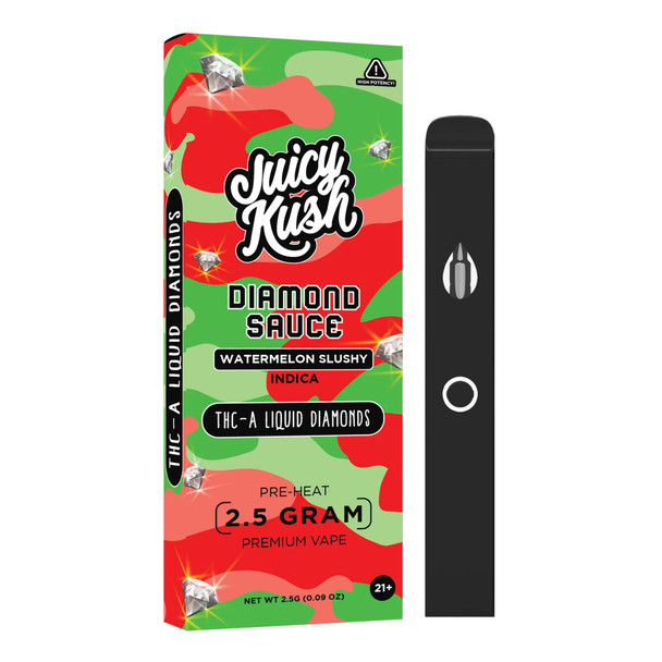 Juicy Kush THCA Liquid Diamond Sauce 2.5G Disposable Vape Pen - Watermelon Slushy