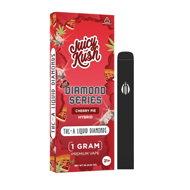 Juicy Kush THCA Liquid Diamonds 1G Disposable Vape Pen - Cherry Pie