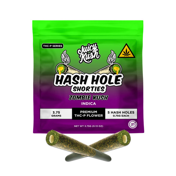 Juicy Kush Premium THC-P Flower Hash Hole Shorties - Zombie Kush