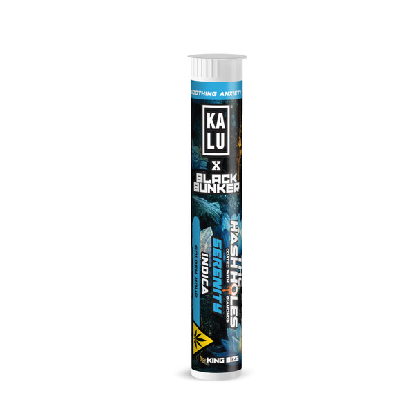 KALU x Black Bunker THC Hash Holes Diamond Coated King Size Pre-Rolls - Serenity 1 Count