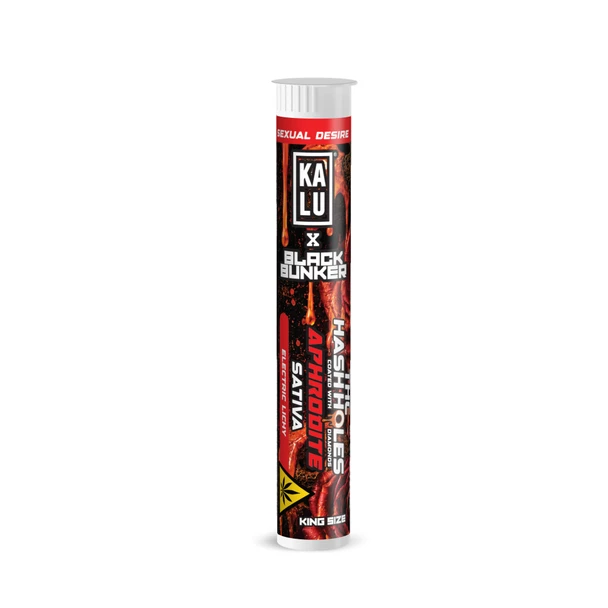 KALU x Black Bunker THC Hash Holes Diamond Coated King Size Pre-Rolls - Aphrodite 1 Count