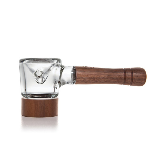 Marley Natural Glass & Walnut Spoon Pipe