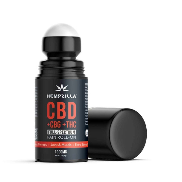 Hempzilla Full Spectrum CBD + CBG + THC Joint and Muscle Gel Roll-On