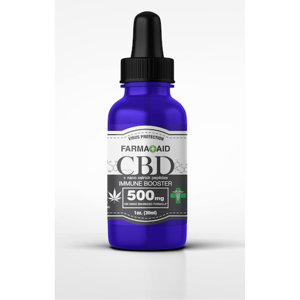 Farma Aid CBD Oil + Ostrich Peptide Immune Booster Tincture