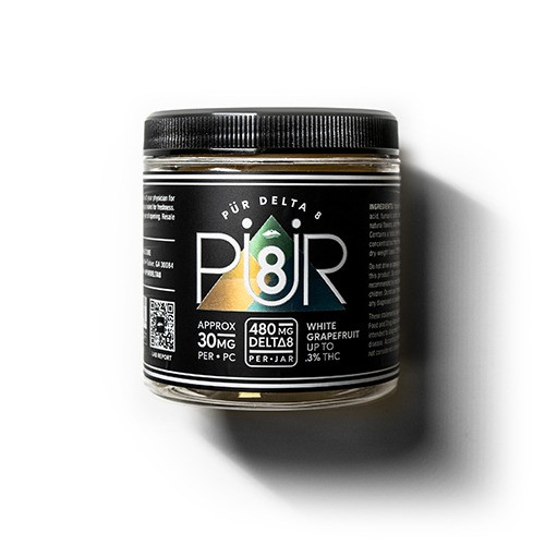Pur Delta 8 THC White Grapefruit Candy Slices - Jar