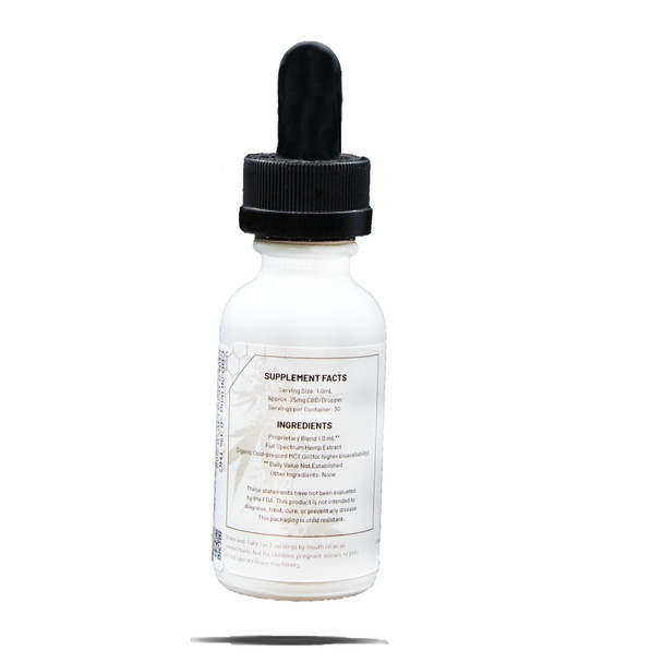 A1 Hemp Full Spectrum CBD Relax Tincture - Back