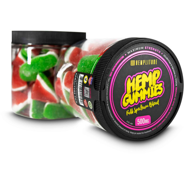 Hemplitude Full Spectrum Hemp CBD Watermelon Slices with Melatonin - 500mg