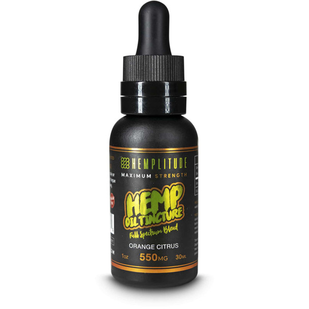 Hemplitude Full Spectrum Hemp CBD Oil Tincture - Orange Citrus 550mg