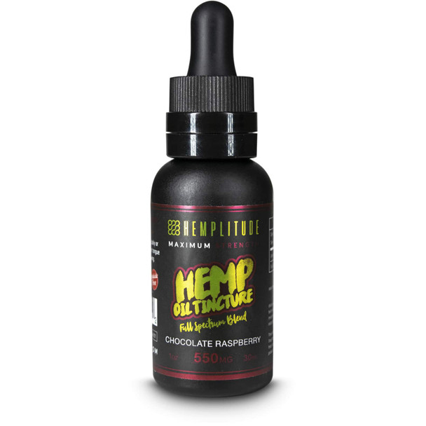 Hemplitude Full Spectrum Hemp CBD Oil Tincture - Chocolate Raspberry 550mg