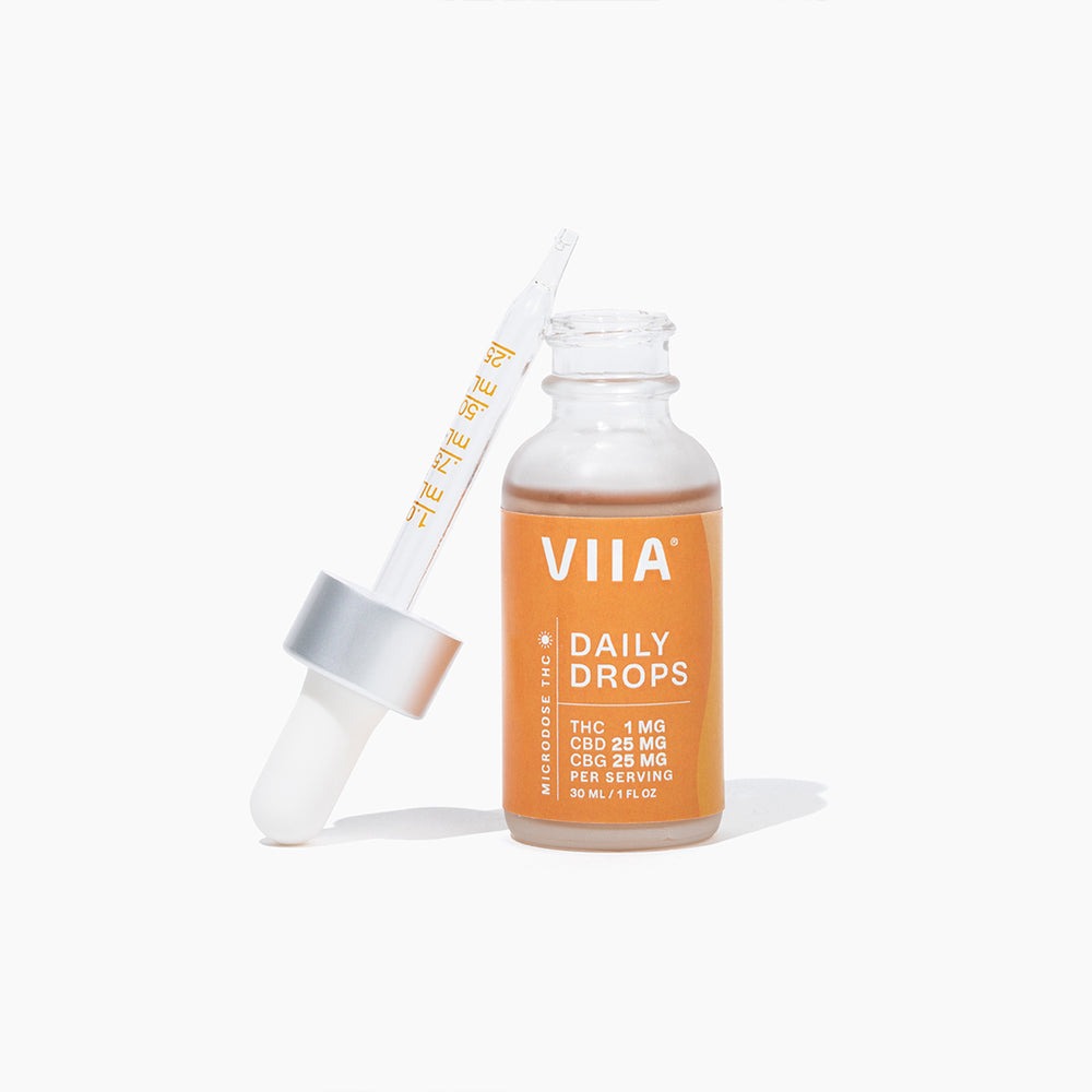VIIA Hemp CBG + CBD Microdose THC Daily Drops - Calm Leaf
