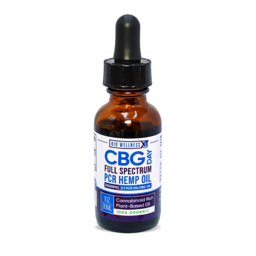 BioWellnessX CBG Oil with PCR Hemp Oil - Calm Leaf