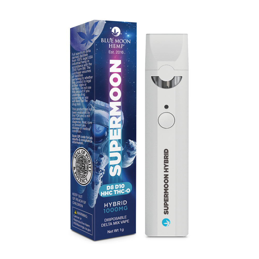 Blue Moon Hemp Super Moon D8 + D10 + HHC + THCO Disposable Vape Pen - Calm Leaf Blue Moon Hemp Super Moon D8 + D10 + HHC + THCO Disposable Vape Pen - Calm Leaf