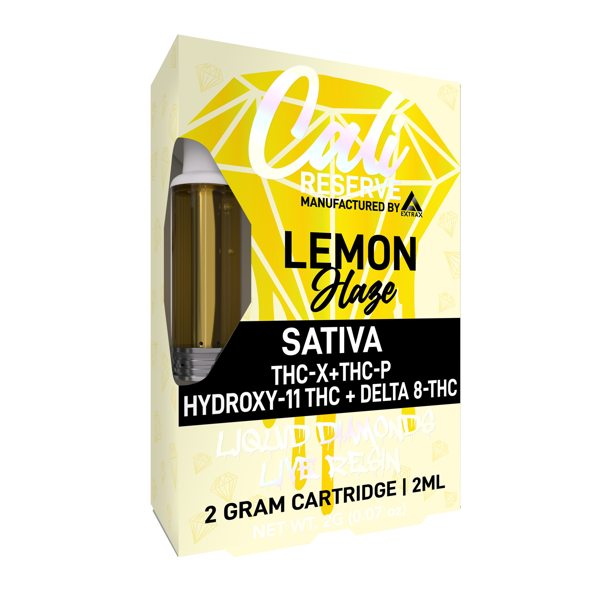 Cali Reserve THCX + THCP + HXY11 THC + D8 Liquid Diamond Vape Cartridge The Calm Leaf