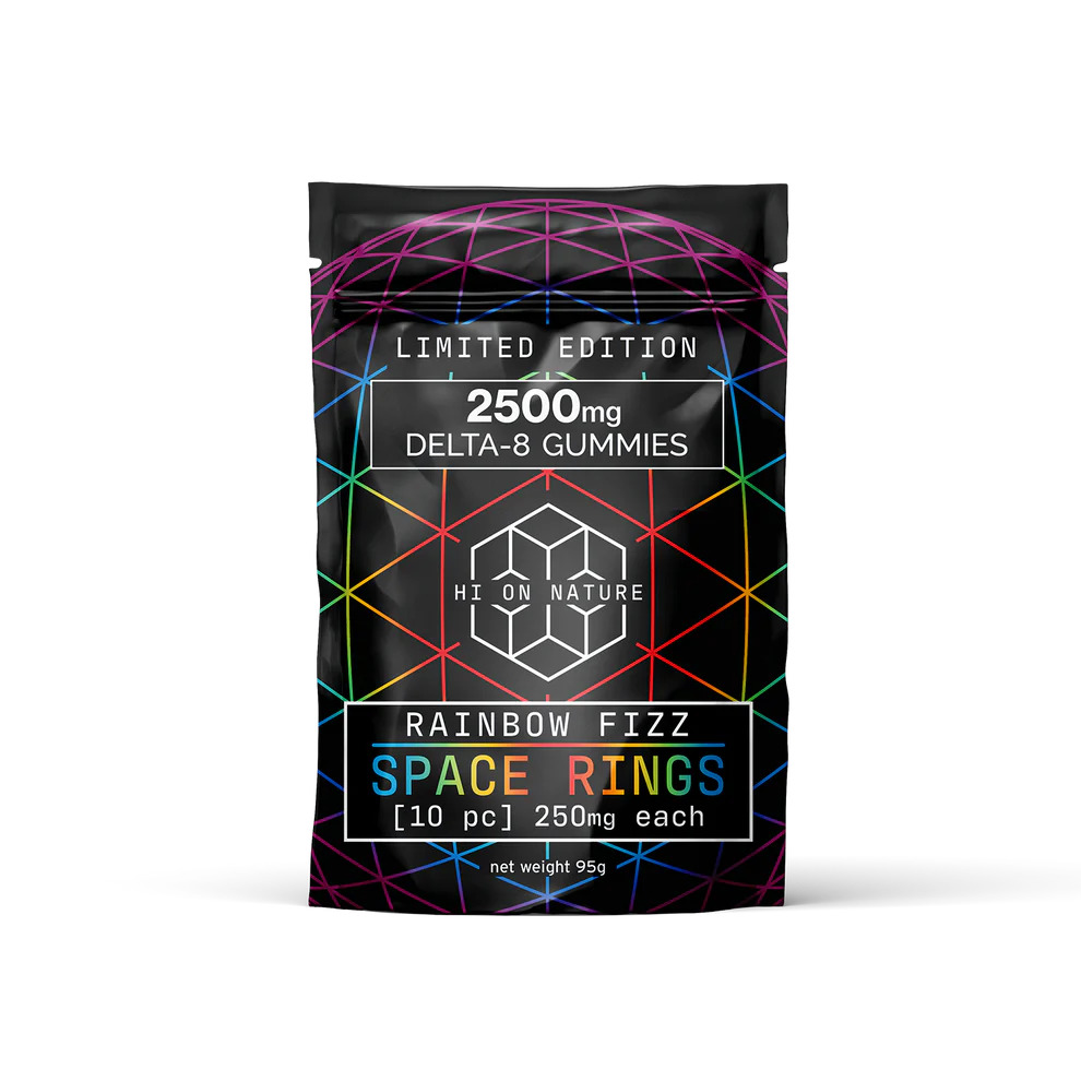 Hi On Nature Delta 8 THC Space Gummy Rings - Calm Leaf