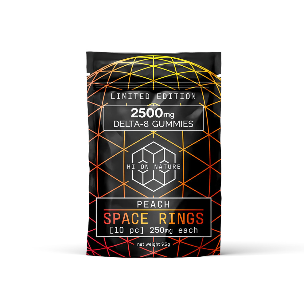Hi On Nature Delta 8 THC Space Gummy Rings - Calm Leaf