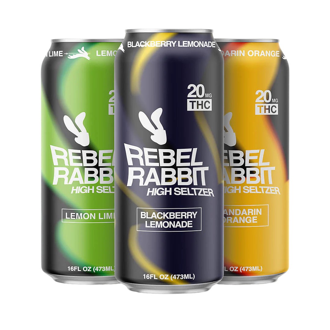 Rebel Rabbit Delta 9 THC High Seltzer Variety Pack - Calm Leaf