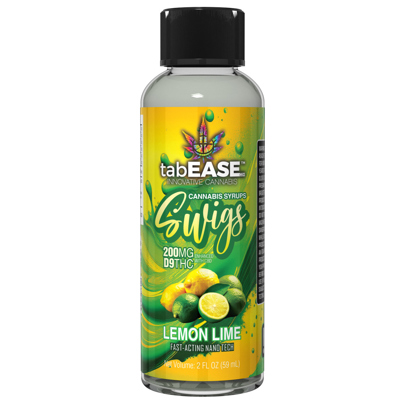 TabEASE Juicy Swig Delta 9 THC + CBD Cannabis Cocktail Syrup - Calm Leaf
