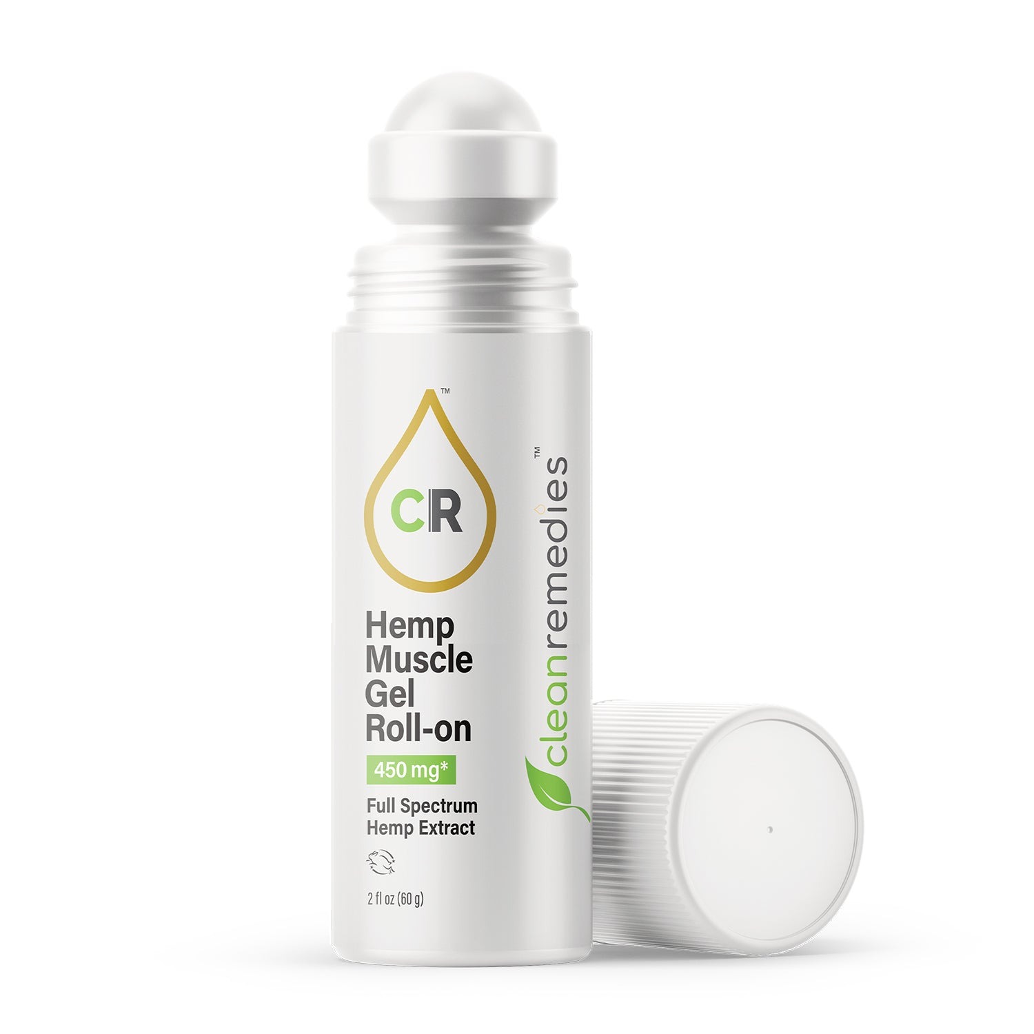 Clean Remedies Full Spectrum Hemp CBD Muscle Roll-On Gel - Calm Leaf