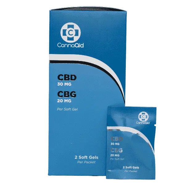 CannaAid CBD + CBG Soft Gels - Calm Leaf