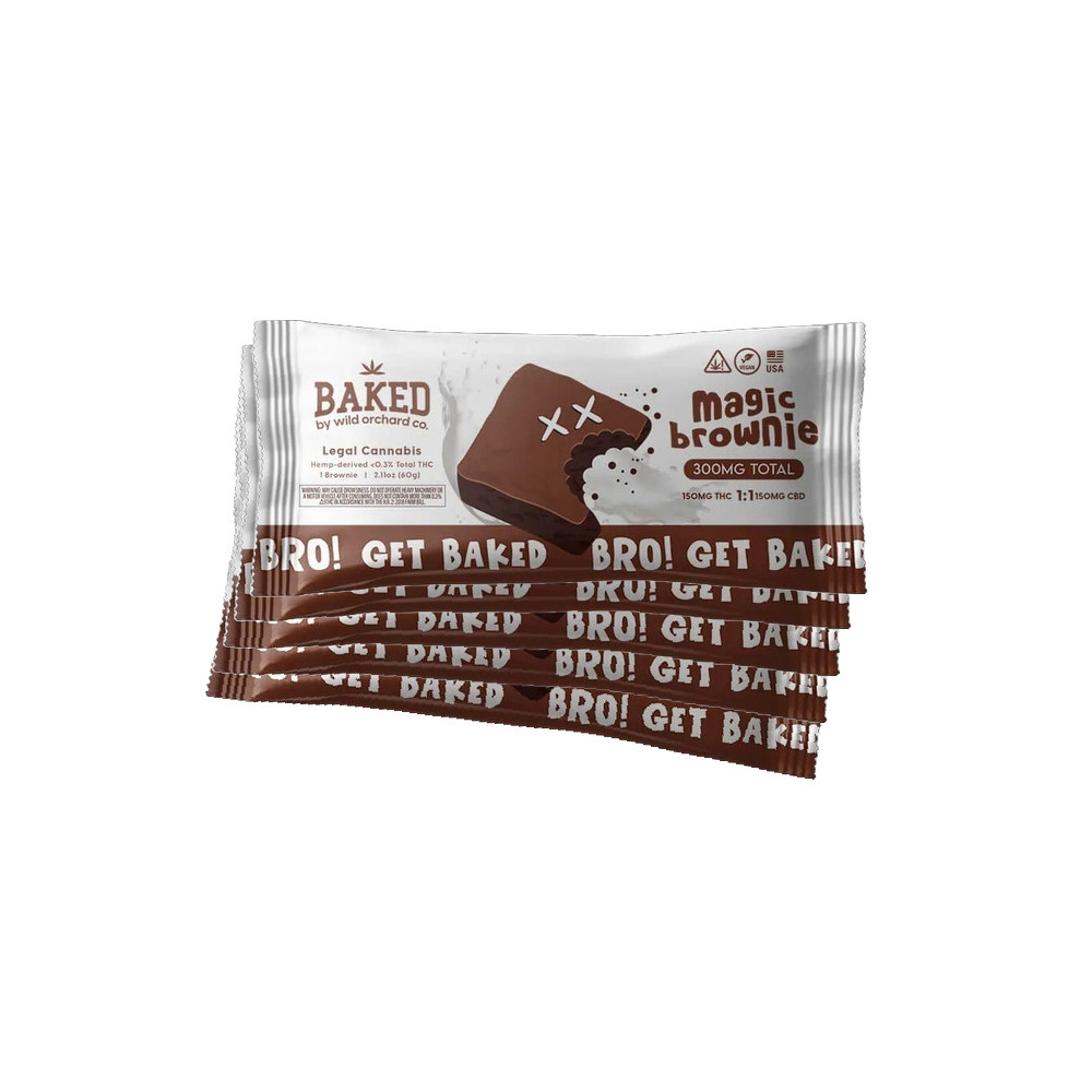 Wild Orchard Baked Delta 9 THC + CBD 1:1 Magic Brownie - Calm Leaf
