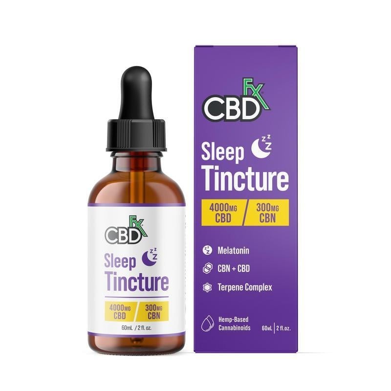 CBDfx CBD + CBN Oil Sleep Melatonin Tincture - Calm Leaf