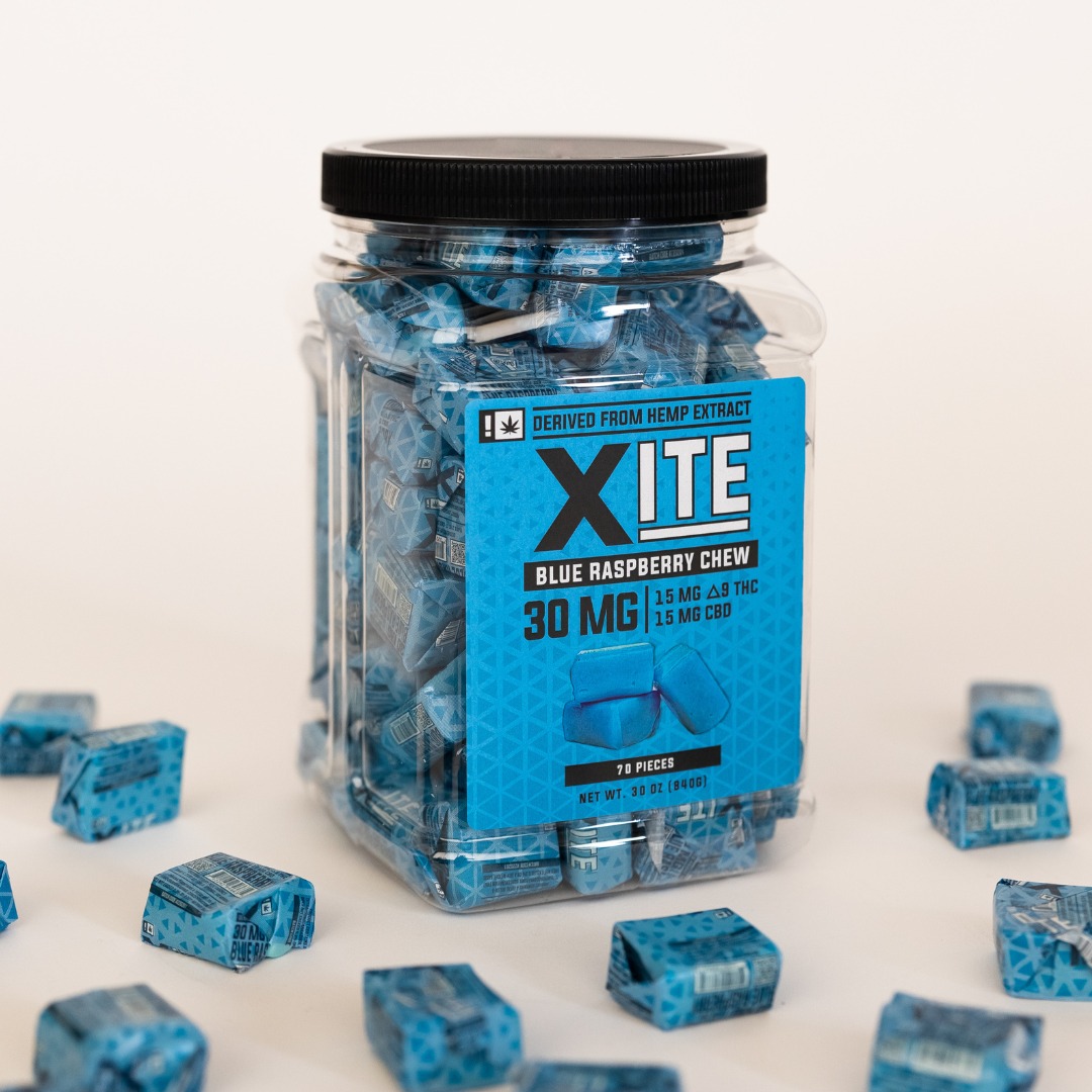 Xite Delta 9 THC + CBD Fruit Chews - Calm Leaf