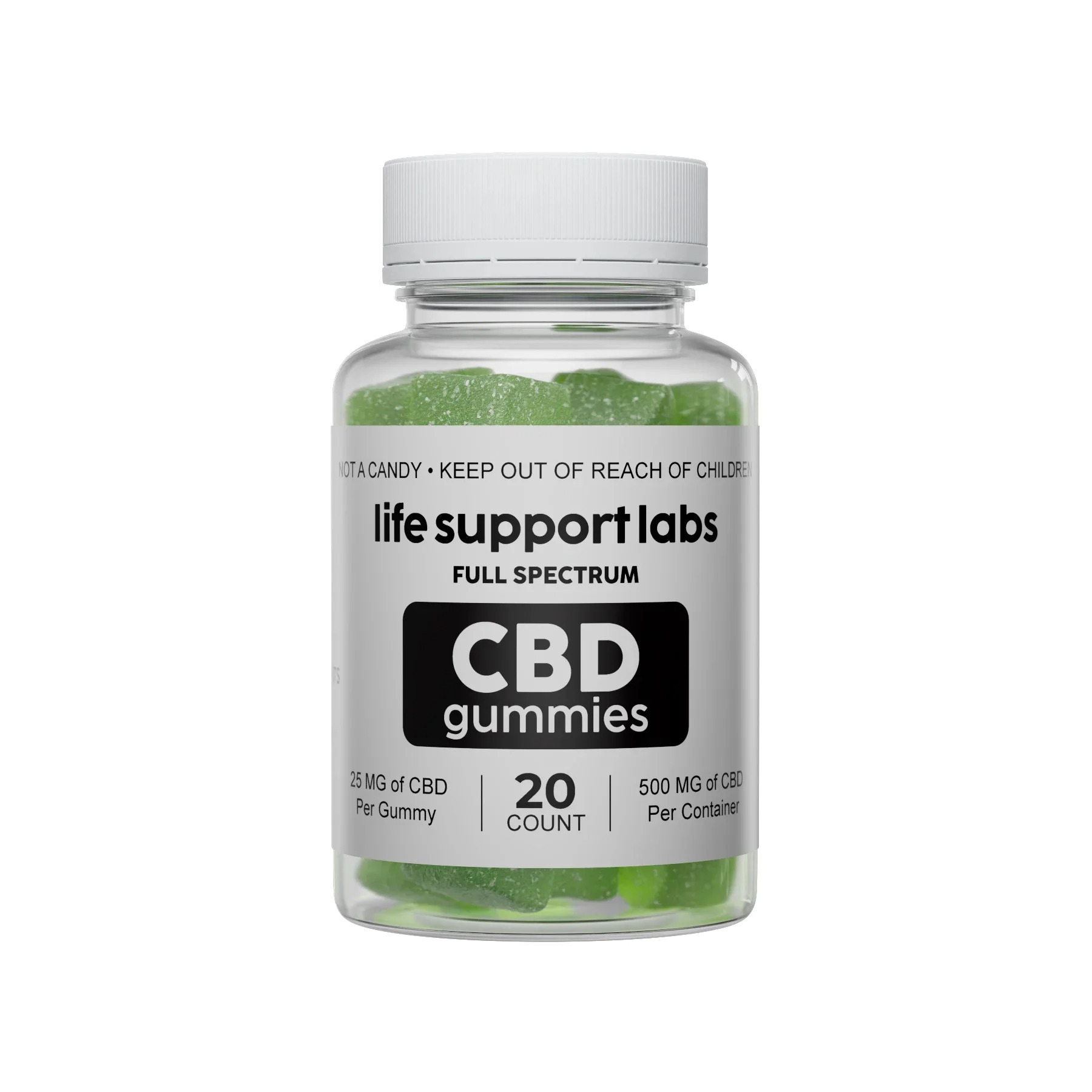 Life Support Labs Full Spectrum CBD Gummies - Calm Leaf