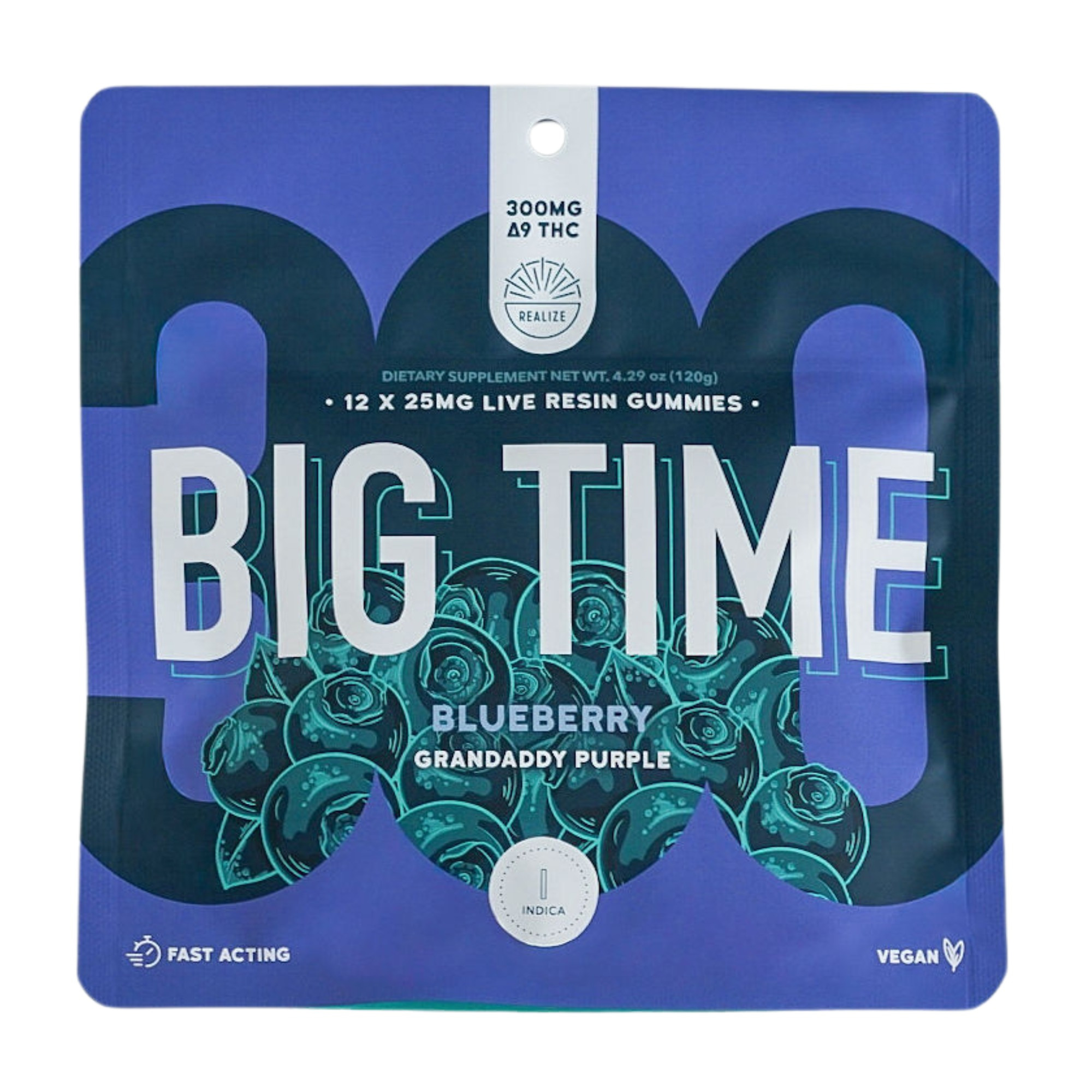 Realize Big Time Live Resin Delta 9 THC Gummies - Calm Leaf