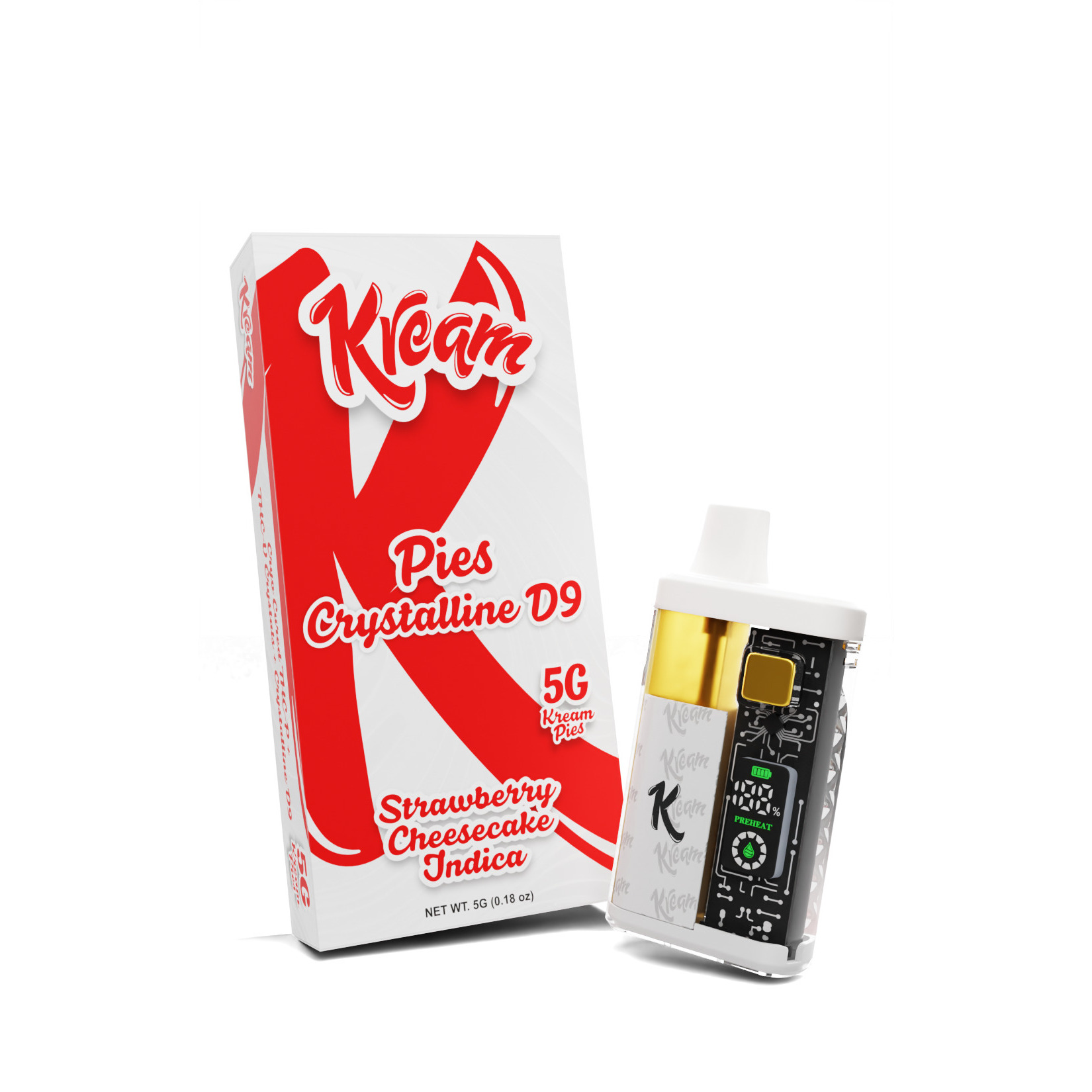 Kream Pies Crystalline D9 5G Disposable Vape Pen - Calm Leaf Kream Pies Crystalline D9 5G Disposable Vape Pen - Calm Leaf